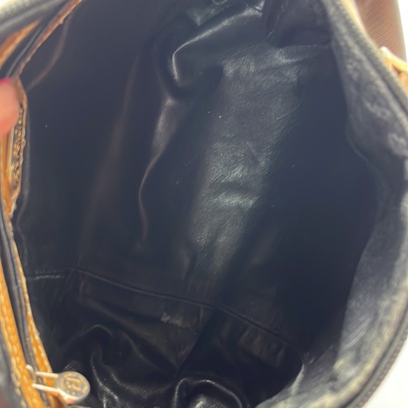 Fendi 1925 Pequin Boston Brown Tan Stripe Vintage Leather Handle Satchel Bag - Picture 14 of 16